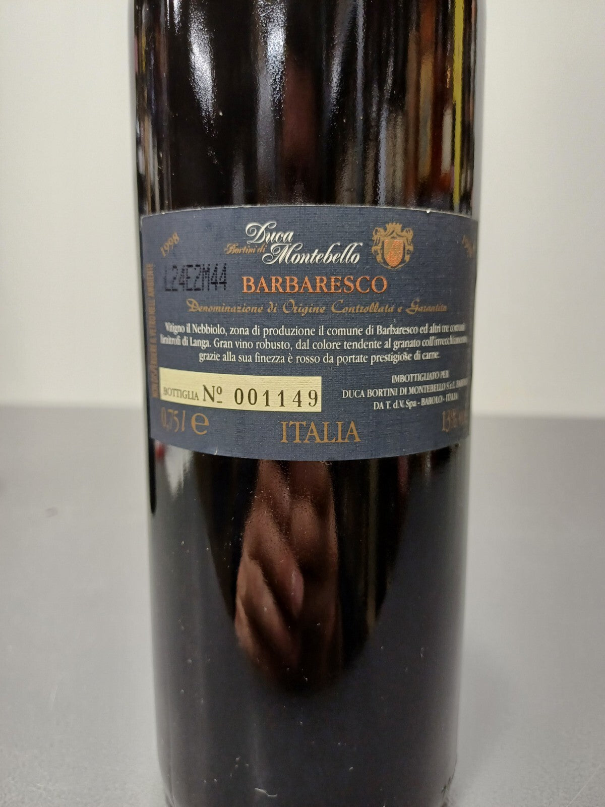 Barbaresco Duca Bortini Di Montebello 1998 bott. 75 cl 13,5%