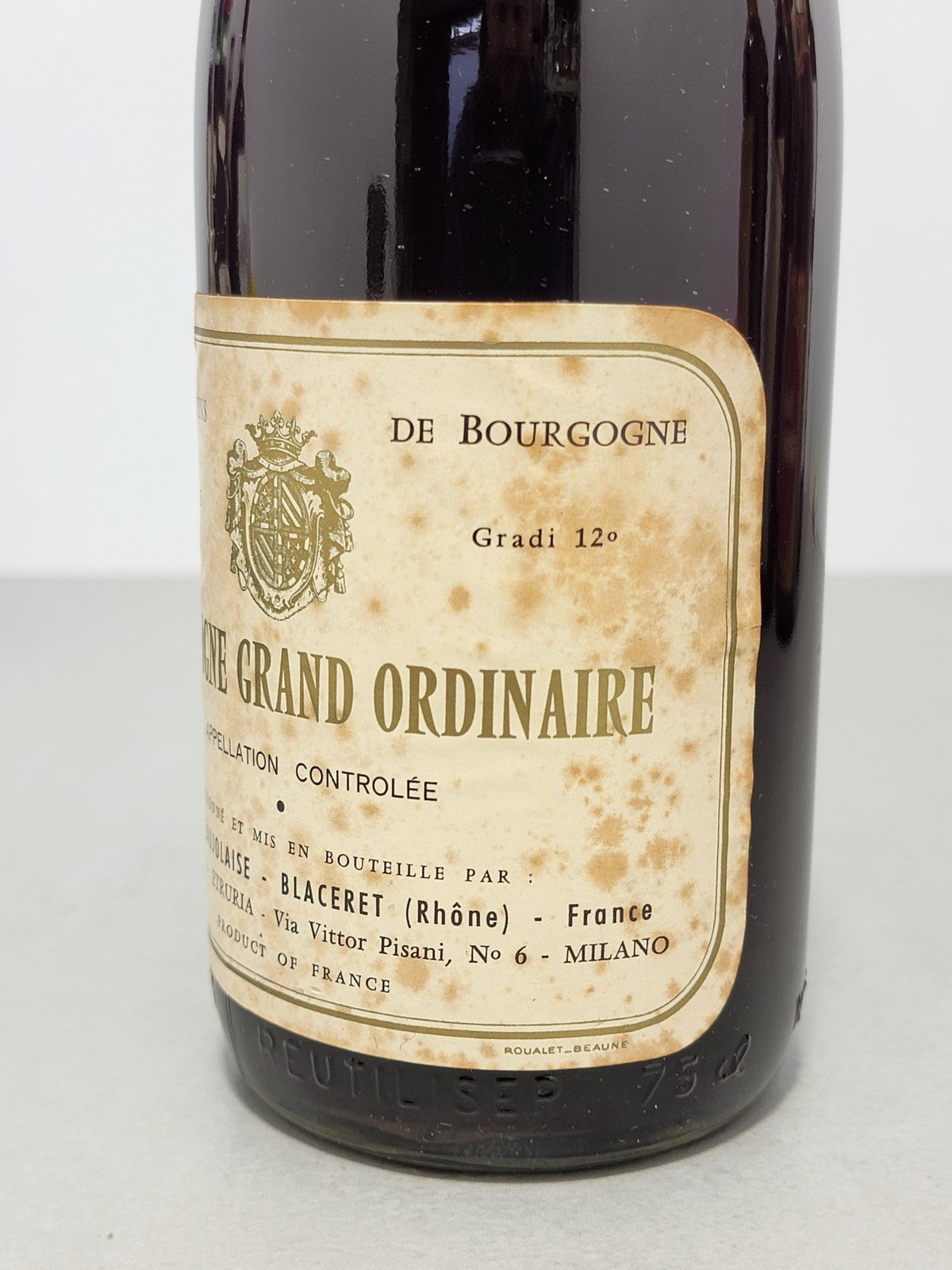 Bourgogne Grand Ordinaire 1966 Beaujolause Blaceret bott. 72 cl 12%