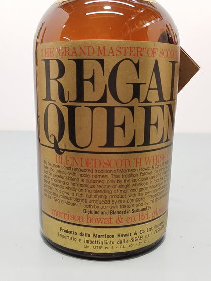 Whisky Queen Regal de Luxe Morrison Howat & Co anni 60 bott 0,75 cl