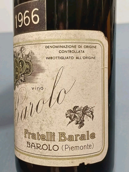 Barolo 1966 Fratelli Barale Piedmont, Italy bott.0.72 cl