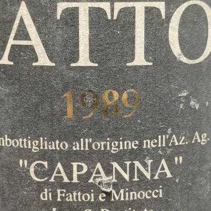 Fattoi 1989 Brunello Di Montalcino Capanna bott.75 cl 13.5%