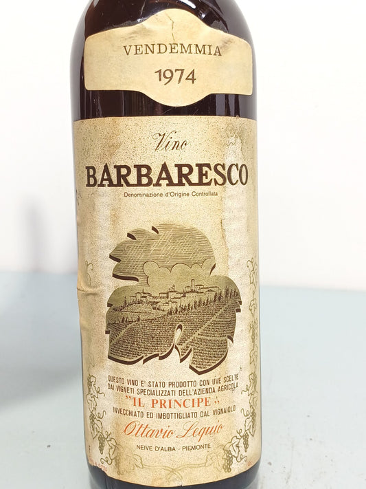 Barbaresco IL Principe Ottavio Lequio 1974 Nieve bott. 72 cl 13,5%