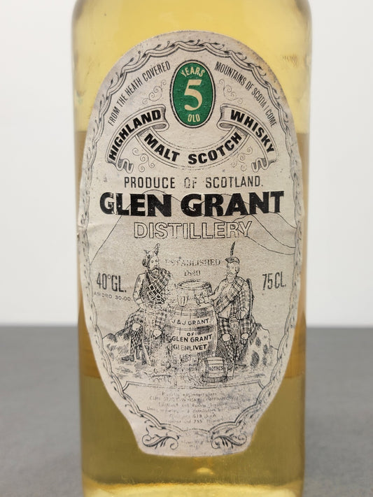 Whisky Glen Grant 5 years 1972 Highland Malt Scotch Whisky bott.75 cl 40%