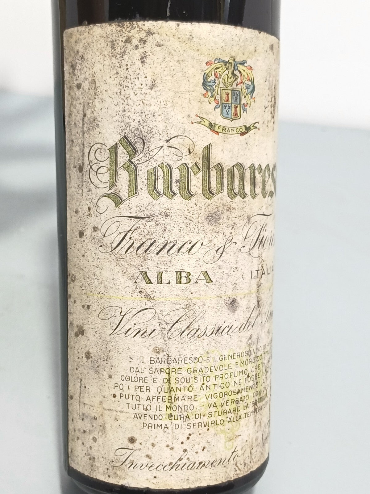 Barbaresco Franco Fiorina 1952  bott...72 cl 13%
