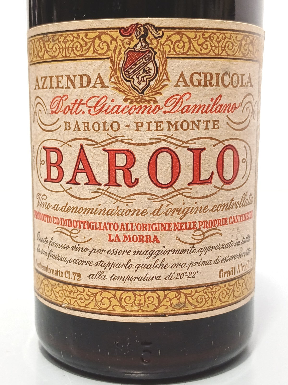 Barolo Giacomo Damilano 1970 bott.72 cl 13%