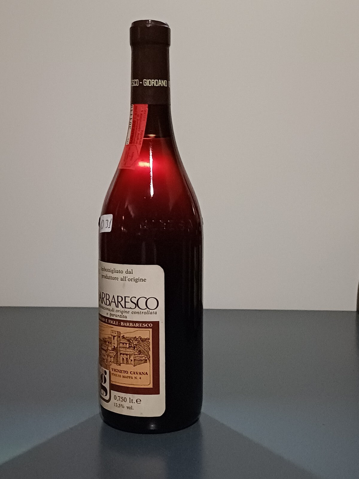 Barbaresco Giovanni Giordano 1981 Vigneto Cavana bott. 75 cl 13.5%