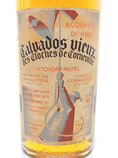 Calvados Vieux 1960s Chort Mutel Des Cloches De Corneville bott.75 cl
