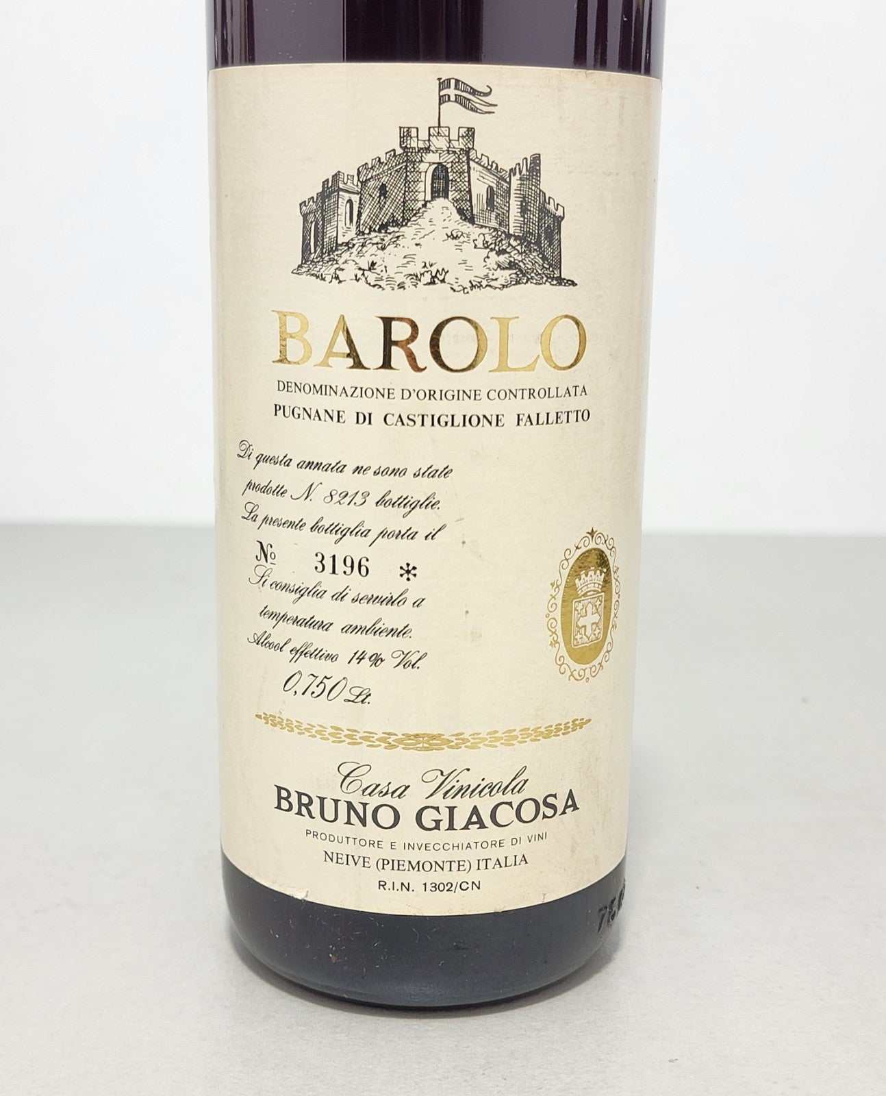 Barolo Bruno Giacosa 1978 Castiglione Falletto Neive bott.75 cl 14%