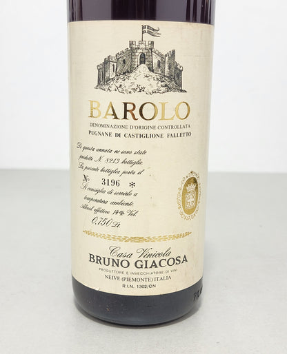 Barolo Bruno Giacosa 1978 Castiglione Falletto Neive bott.75 cl 14%