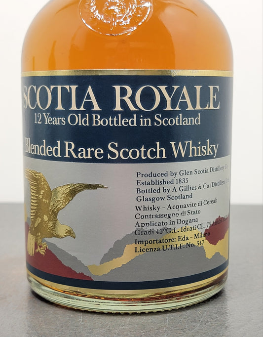 Whisky Scotia Royale 12 years 1980s Blended Rare Scotch Whisky bott.75 cl 43%