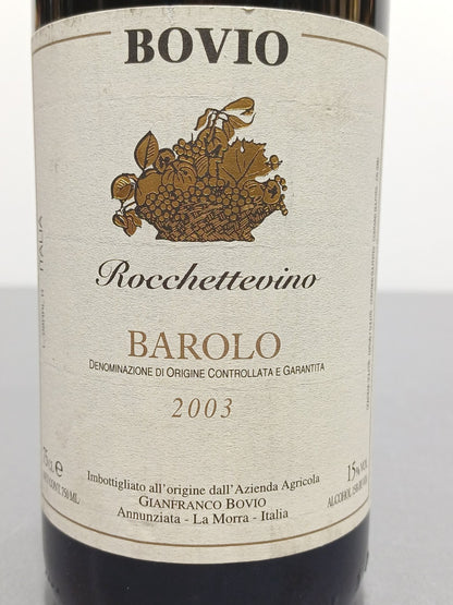 Barolo 2003 Bovio Rocchettevino bott.75 cl