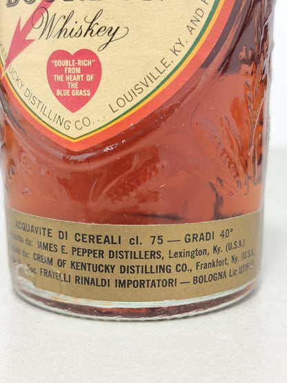 Whisky Cream of Kentucky James E. Pepper's 1960s Straight Bourbon bott.75 cl 40%