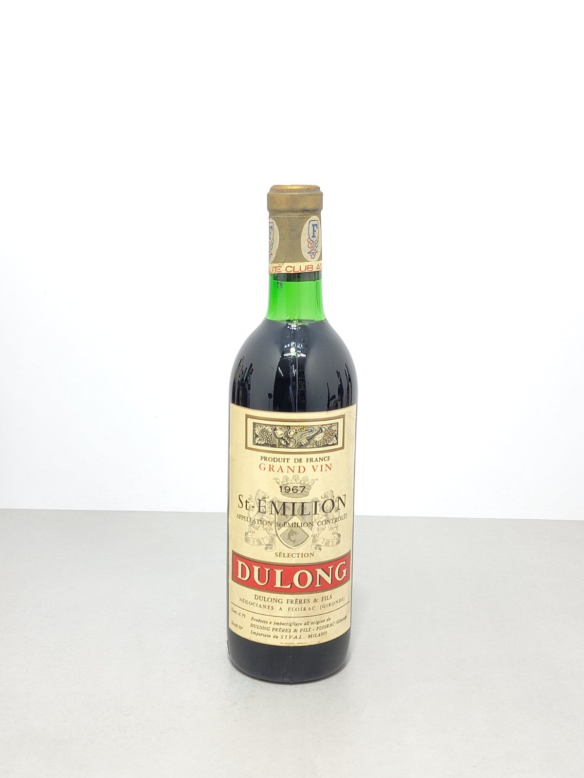Dulong Freres & Fils St- Emilion 1967 bott. 75 cl 12%^⅝