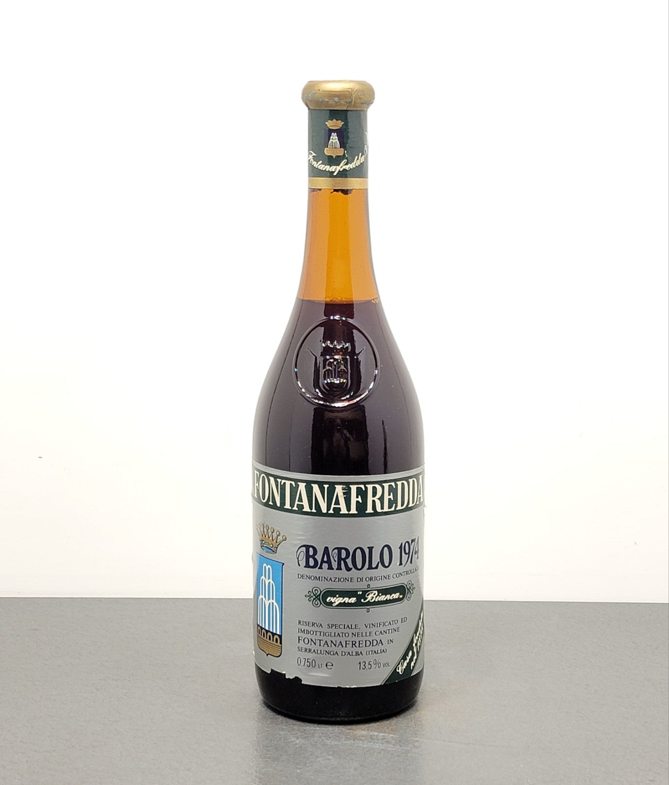 Barolo Fontanafredda Riserva Speciale 1974 Vigna Bianca bott.75 cl 13.5%