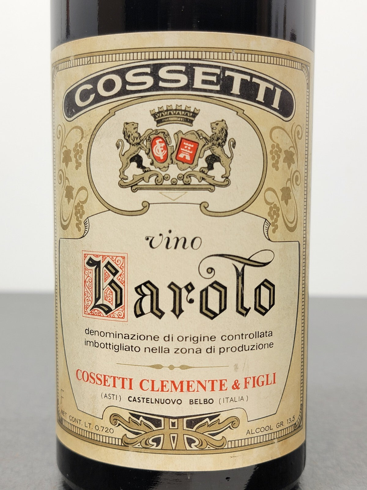 Barolo Cossetti 1964 Clemente & Figli bott.72 cl 13.5%