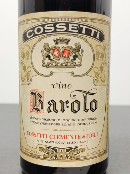 Barolo Cossetti 1964 Clemente & Figli bott.72 cl 13.5%