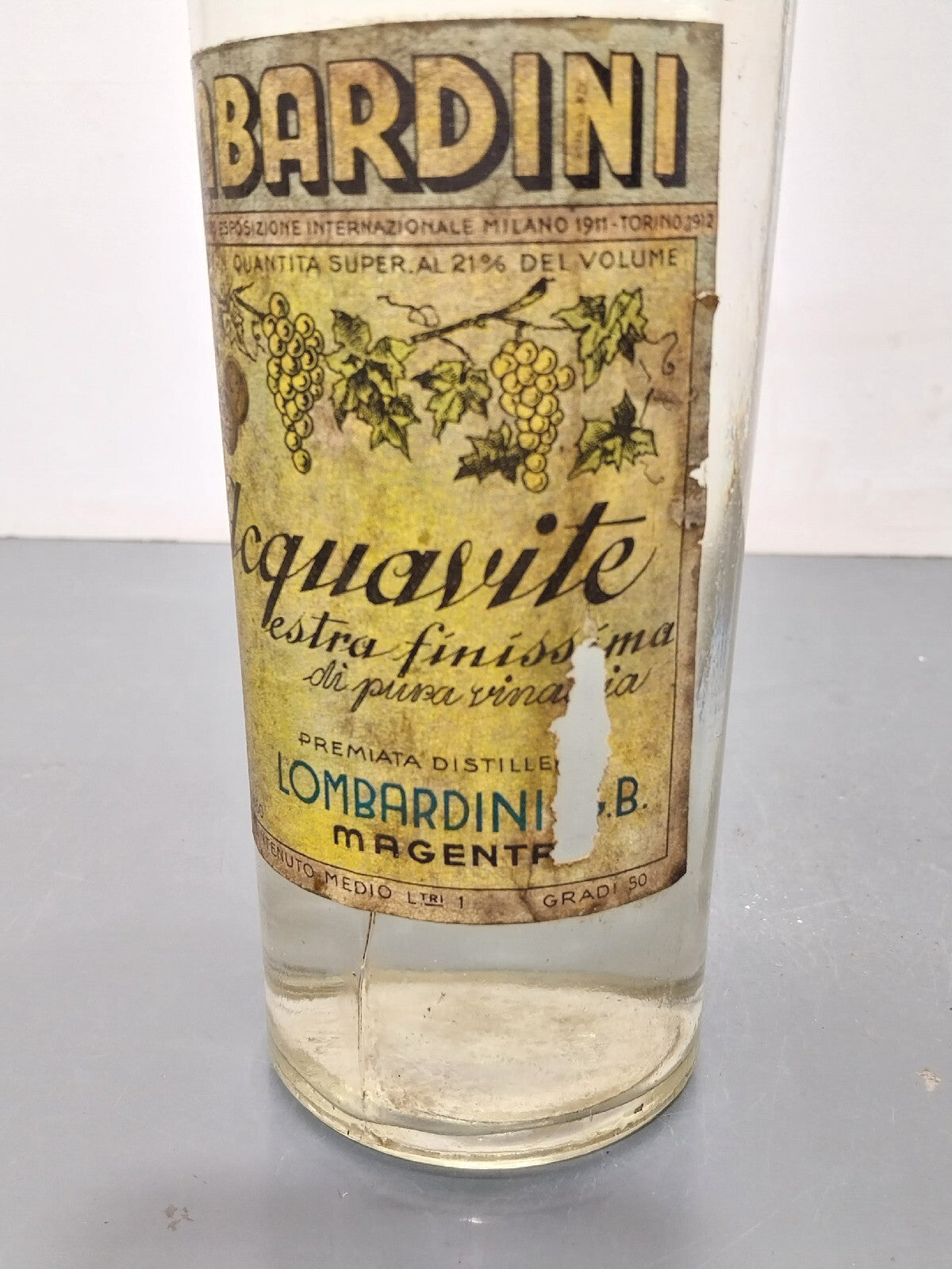 Grappa 1933/44 G. B Lombardini Acquavite Sigillo E.Finissima bott 1 litro