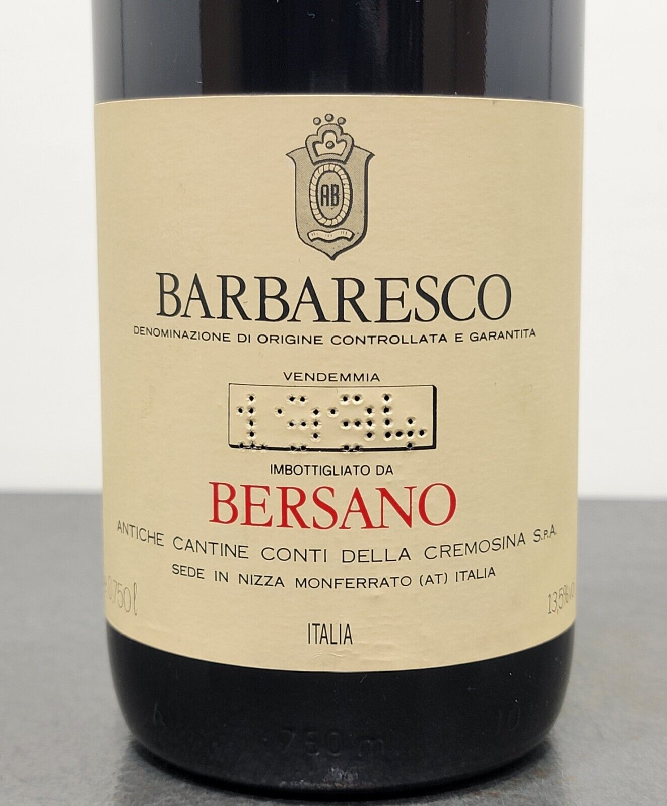 Barbaresco Bersano 1994 Nizza Monferrato bott. 75 cl 13.5 %