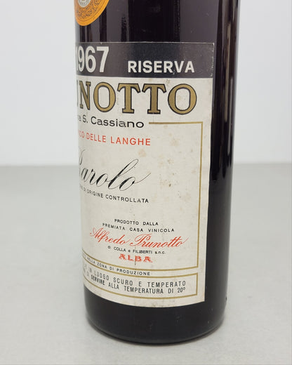 Barolo Prunotto Riserva 1967 Cantina S. Cassiano bott.72 cl 13,5%