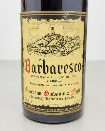 Barolo Giovanni Giordano 1980 Cuneo bott. 75 cl 13,5%