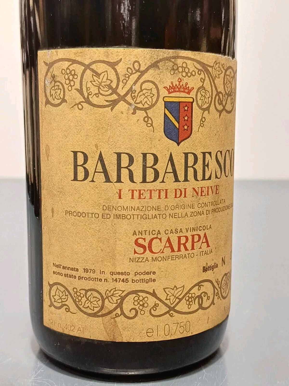 Barbaresco 1979 Scarpa I Tetti Di Neive bott. 75 cl