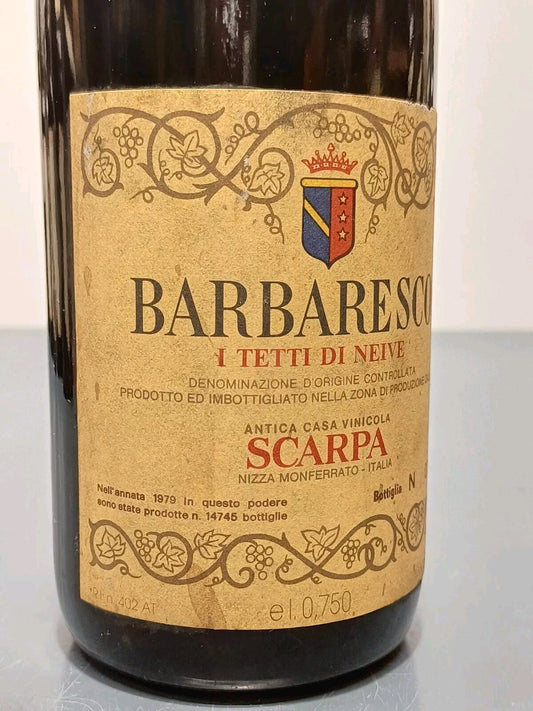 Barbaresco 1979 Scarpa I Tetti Di Neive bott. 75 cl