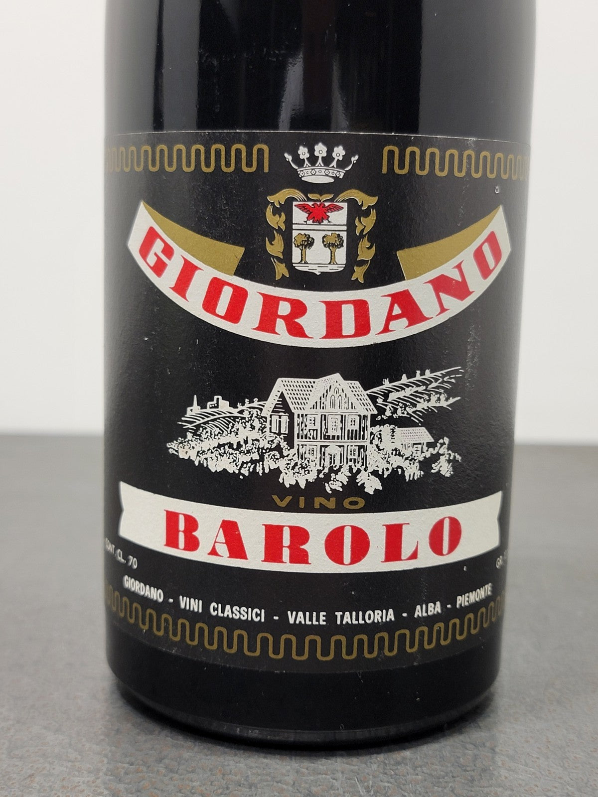 Barolo Giordano 1961 Alba bott.70 cl 13.5%