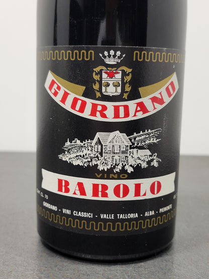 Barolo Giordano 1961 Alba bott.70 cl 13.5%