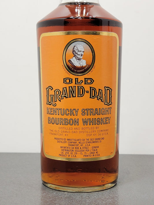 Whisky Old Grand Dad Kentucky Straight Bourbon 1970s bott.75 cl 40%