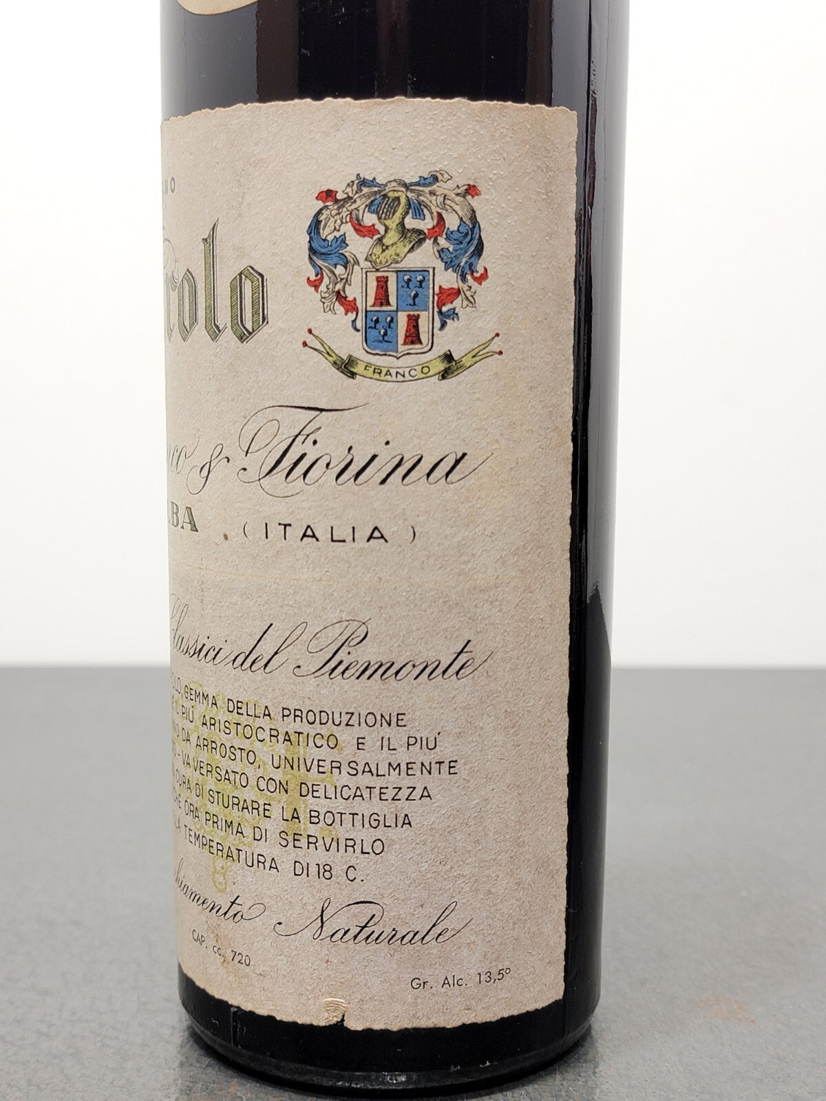 Barolo Franco Fiorina 1961 bott. 75 cl 13.5%