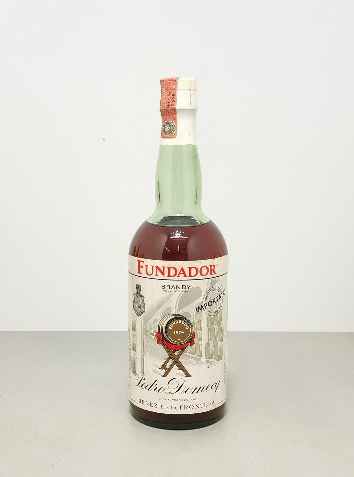 Brandy Fundador Magnum 1960s Pedro Domecq 1,5 litri 40%