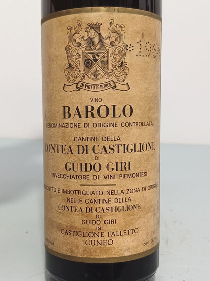 Barolo Guido Giri 1964 Castiglione Falletto bott.72 cl 13.8%