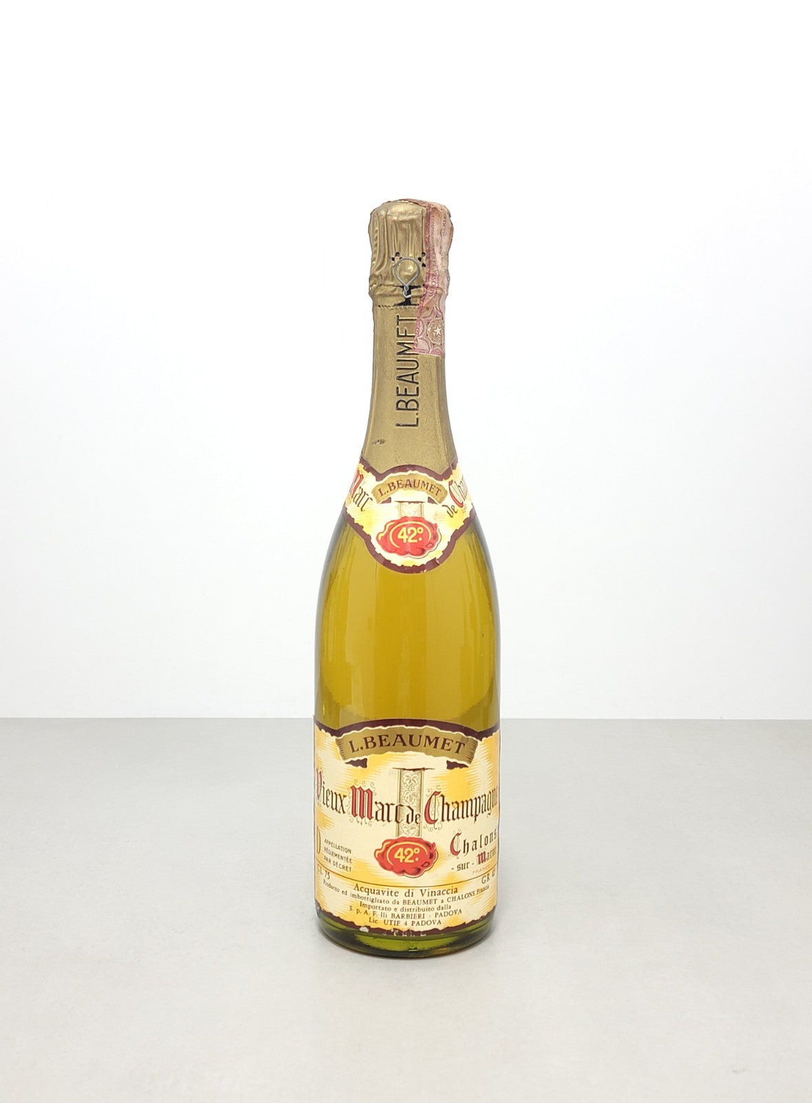 Grappa L.Beaumet 1960s Vieux Marc De Champagne bott. 75 cl 42%