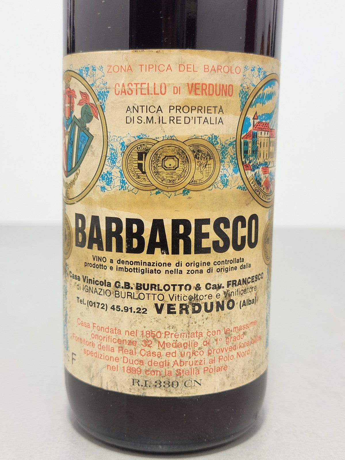 Barbaresco Castello Di Verduno 1967  G.B .Burlotto bott.. 72 cl 13.5%