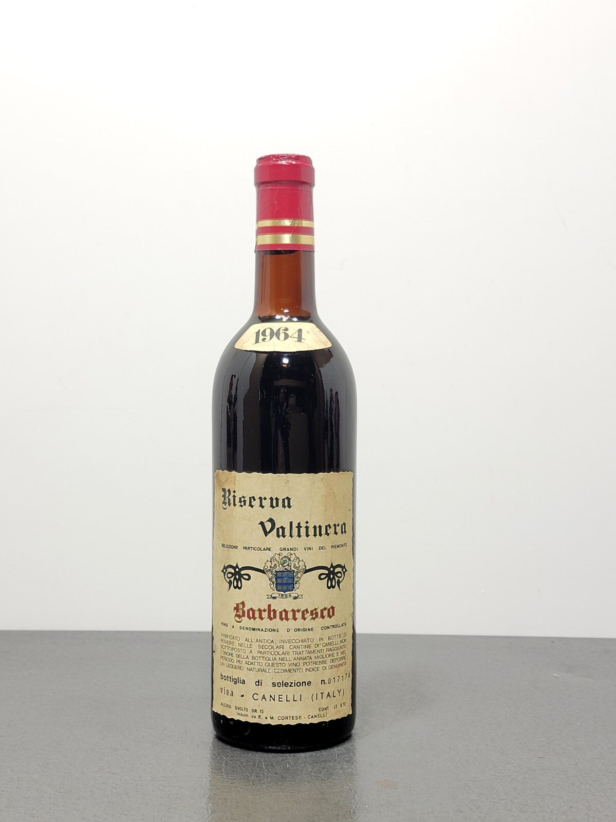 Barbaresco Valtinera 1964 Riserva M. Cortese Canelli bott.72 cl 13%