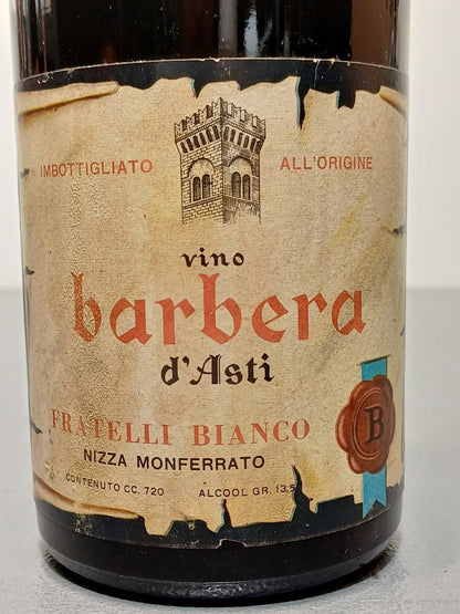 Barbera d'Asti 1964 Fratelli Bianco Nizza Monferrato bott.72 cl