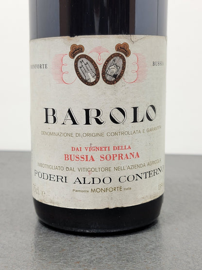 Barolo Conterno Bussia Soprana 1981 Poderi Aldo Conterno Monforte 75 cl 13.5%