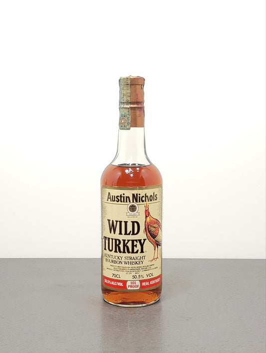 Wild Turkey 101 Proof 1990s Kentucky Straight BourbonWhisky Nichols 70 cl 50.5%