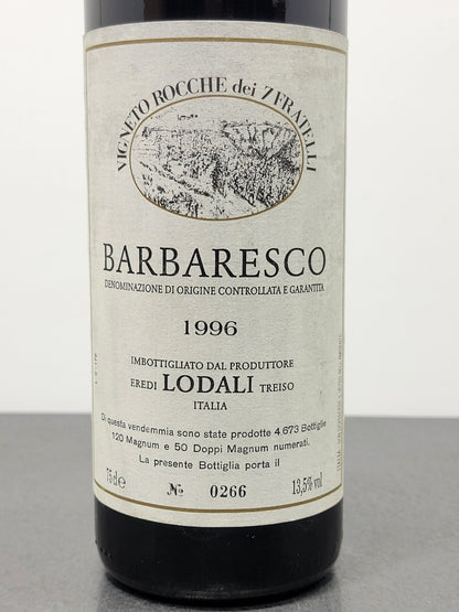 Barbaresco Lodali 1996 Vigneto Rocche Dei 7 Fratelli bott. 75 cl 13.5%