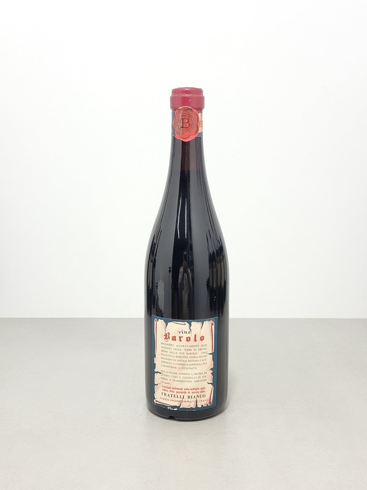 Barolo Fratelli Bianco Riserva 1964 Nizza Monferrato bott.72 cl 13,8%