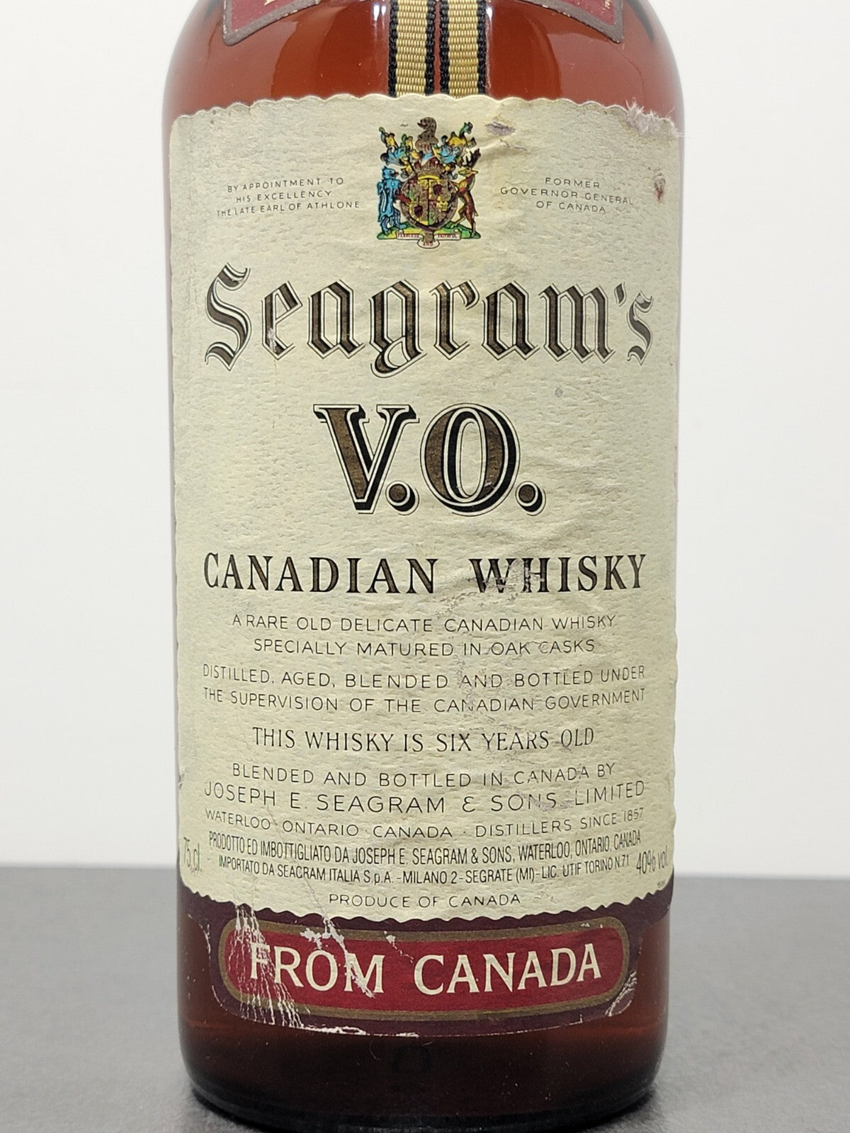 Whisky Canadian Seagram's V.O. 1983, 6 Years Old bott.75 cl 40%