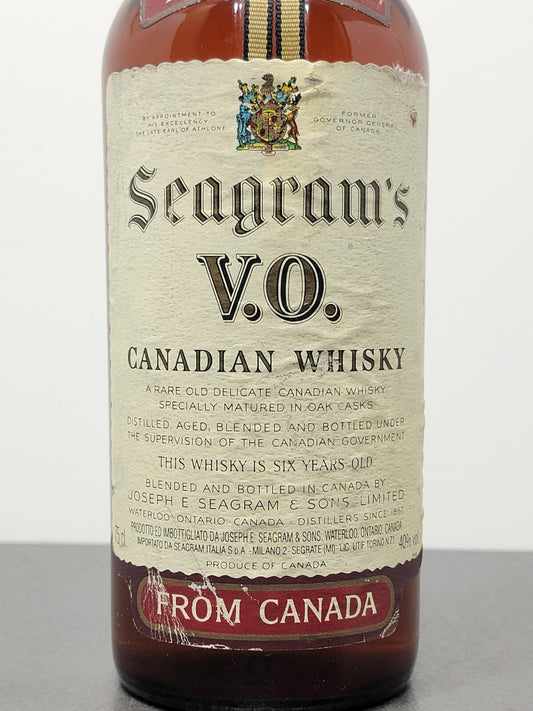 Whisky Canadian Seagram's V.O. 1983, 6 Years Old bott.75 cl 40%