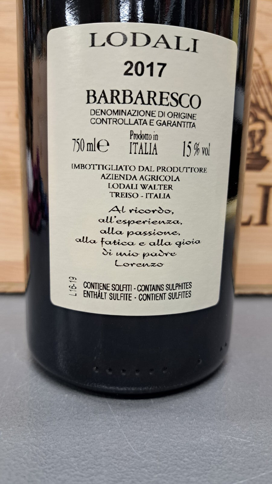 Barbaresco Lodali Lorens 2017 bott. 75 cl 15%