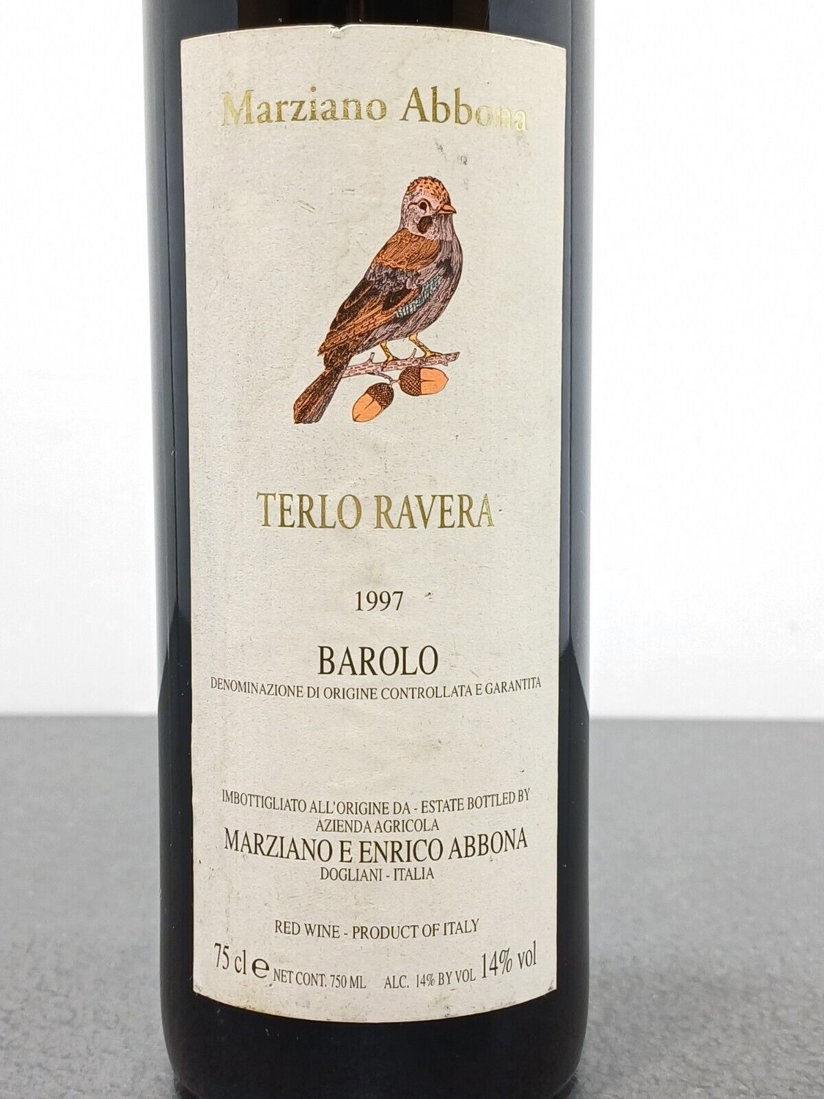 Barolo Marziano Abbona 1997 Terlo Ravera Dogliani bott.75 cl 14%