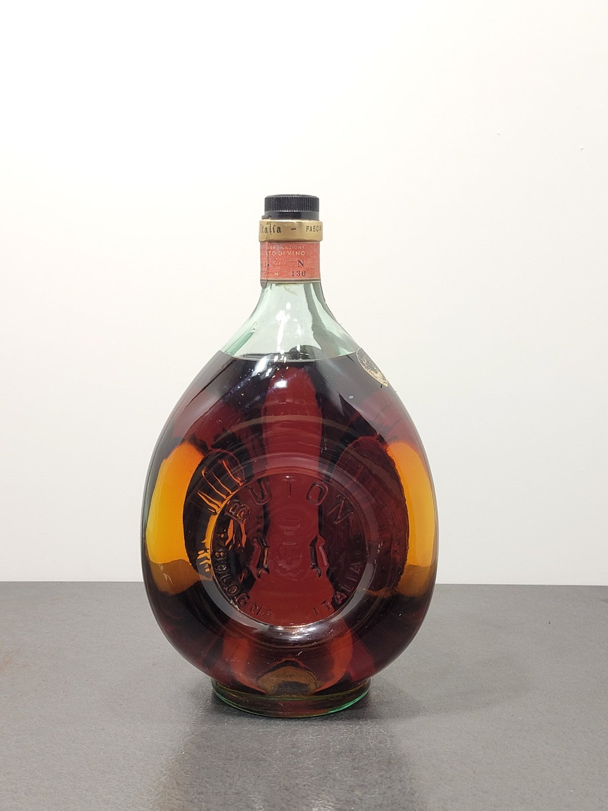 Brandy Vecchia Romagna 2 Litri 1960s Etichetta Nera Buton 40%
