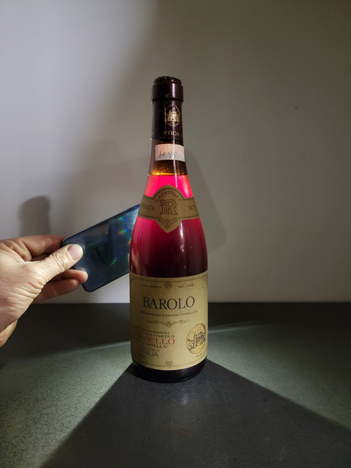 Barolo Rossello 1975 La Castella bott. 72 cl 13%