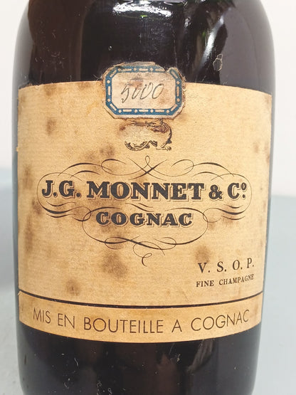 Cognac J.G Monnet V.S.O.P 25 years Fine Champagne bott. 73 cl anni 50