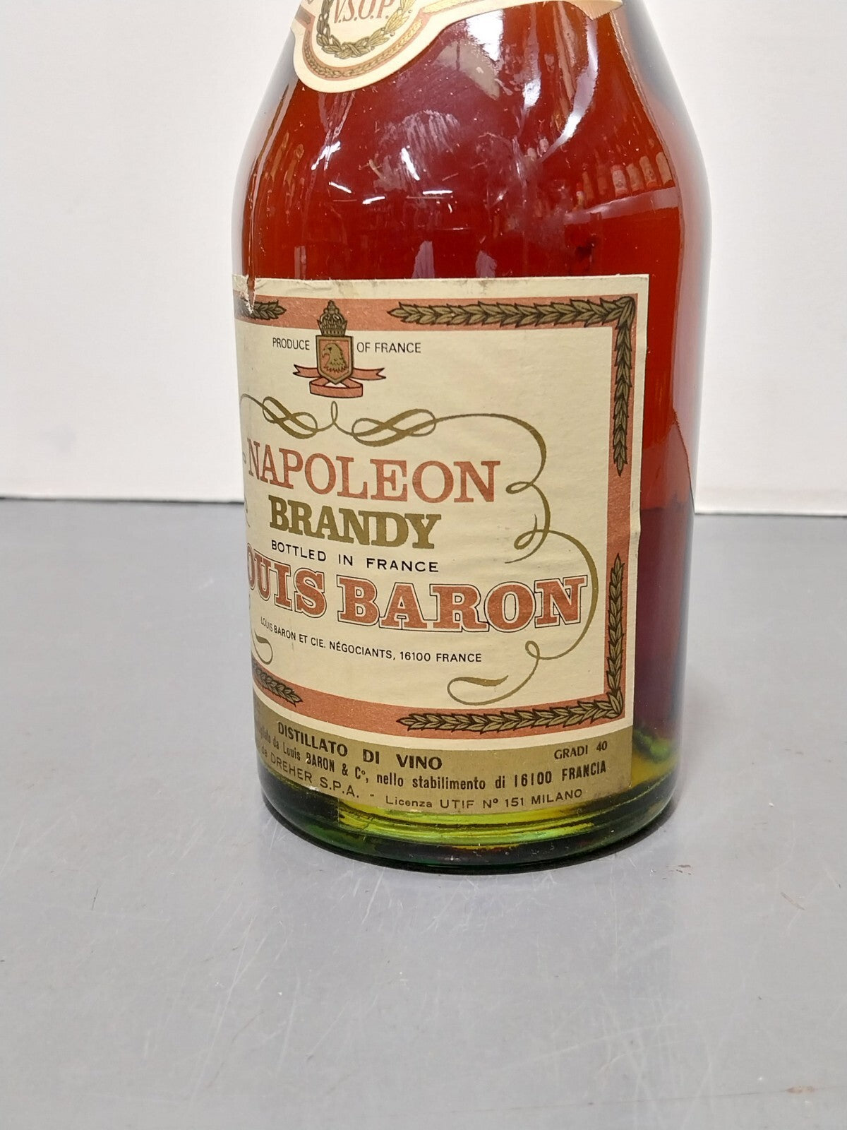 Brandy Napoleon Louis Baron anni 70 bott. 75 cl