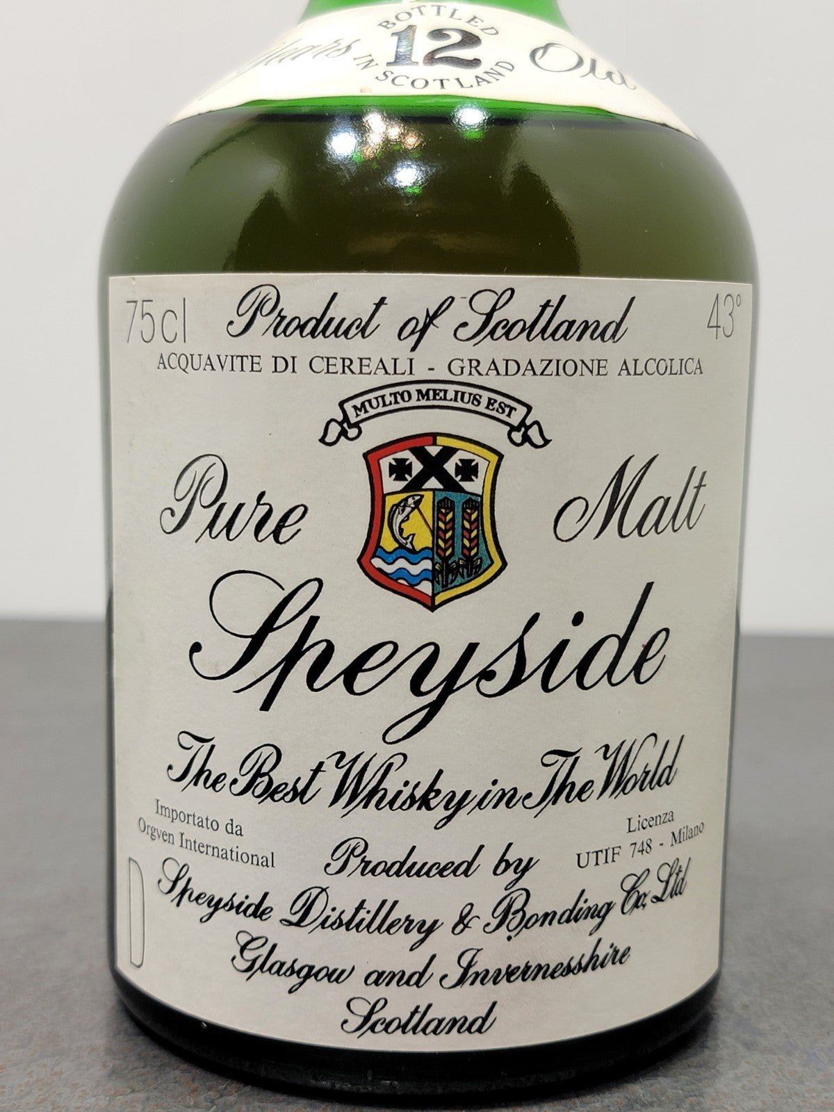 Whisky Speyside 12 years 1970s Pure Malt bott.75 cl 43%