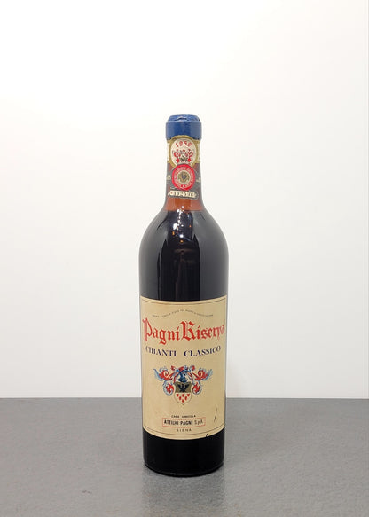 3 Bottiglie di Chianti Attilio Pagni Riserva 1959 bott.75 cl 13%